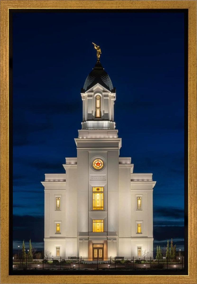 Cedar City Temple Eternal Light Vertical Gallery Wrap