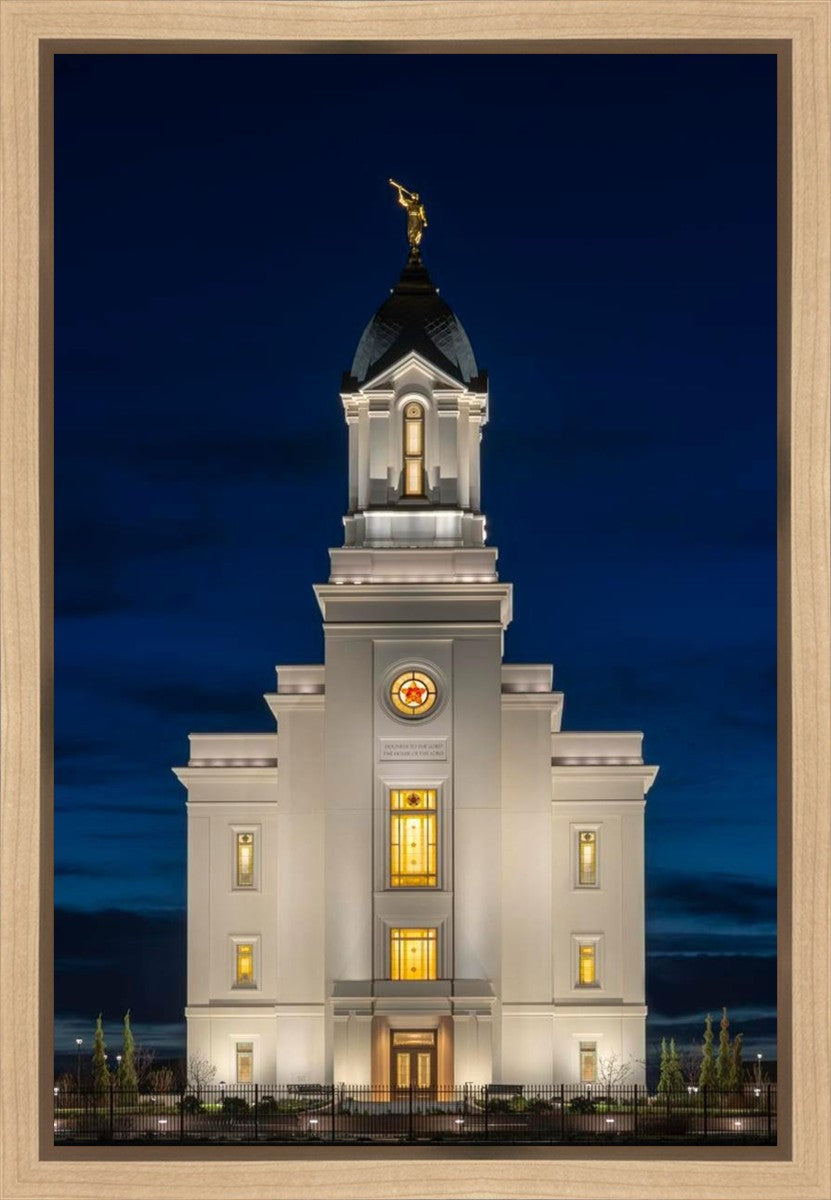 Cedar City Temple Eternal Light Vertical Gallery Wrap