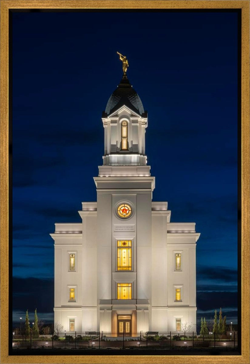 Cedar City Temple Eternal Light Vertical Gallery Wrap