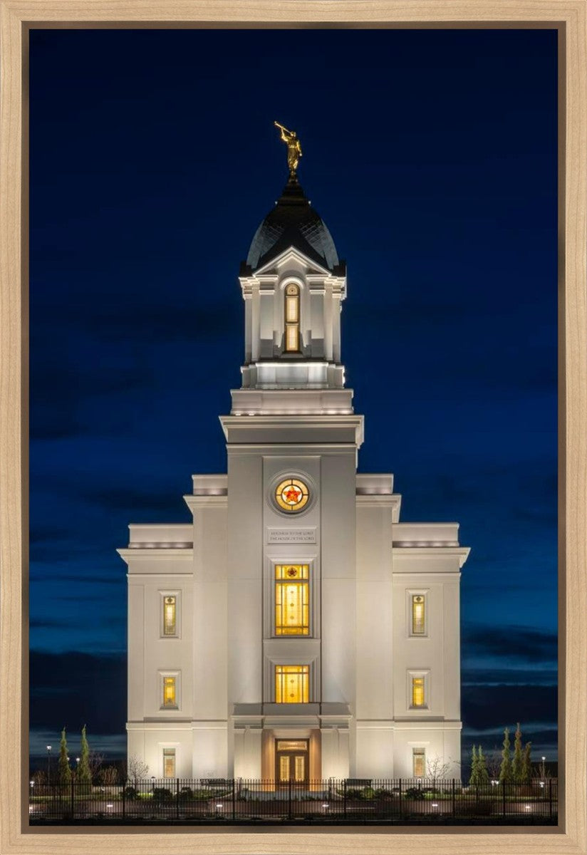 Cedar City Temple Eternal Light Vertical Gallery Wrap