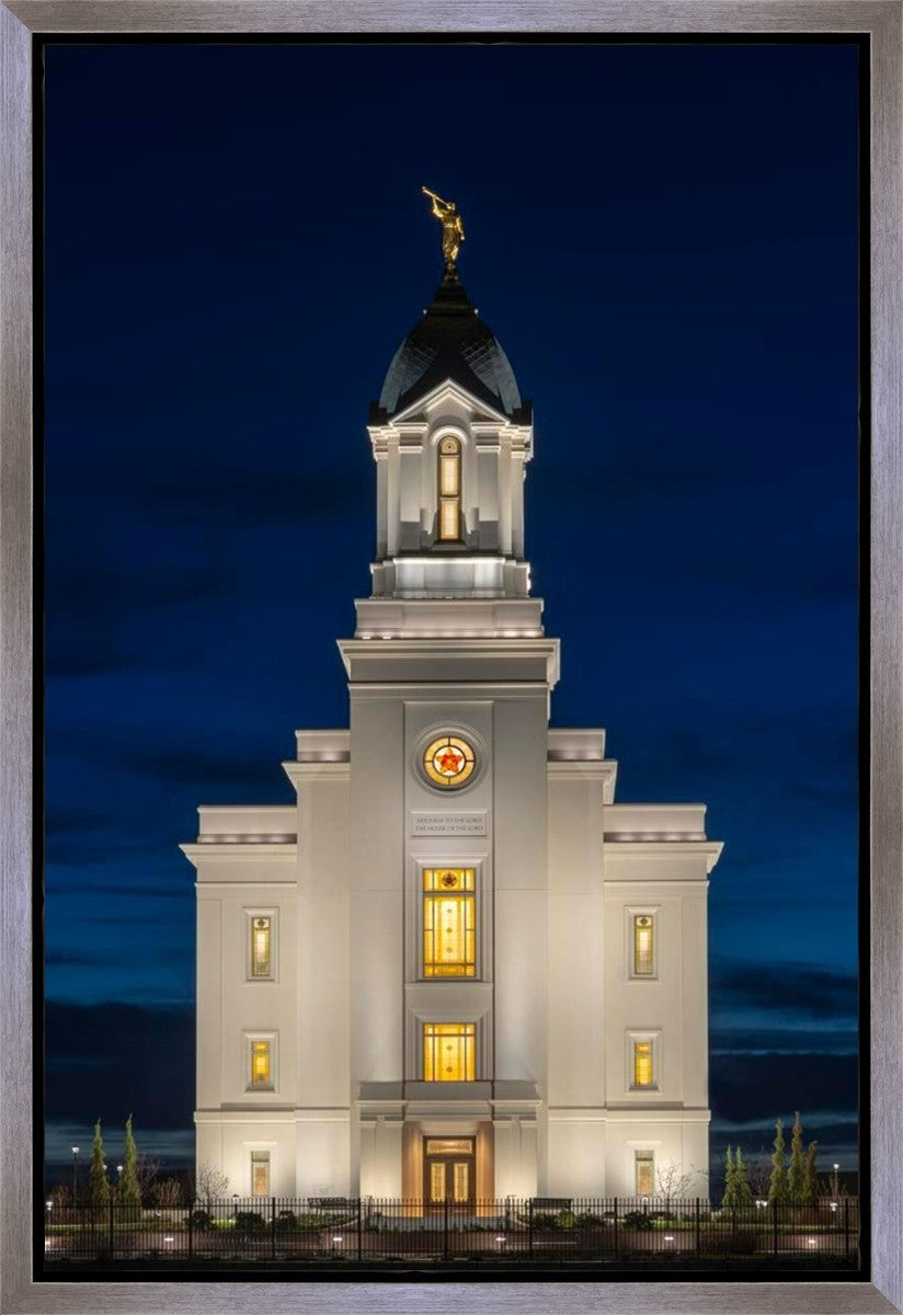 Cedar City Temple Eternal Light Vertical Gallery Wrap