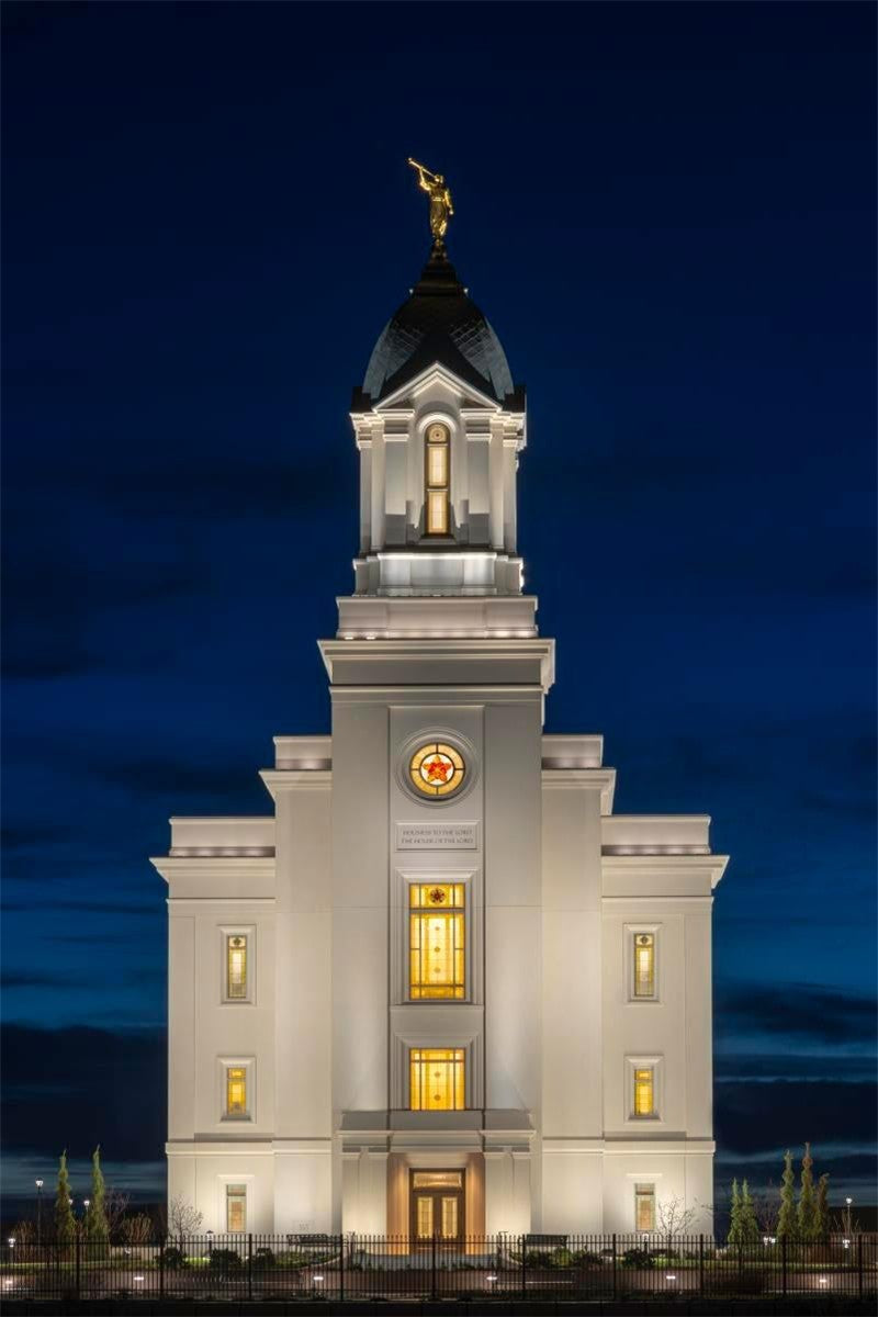 Cedar City Temple Eternal Light Vertical Gallery Wrap