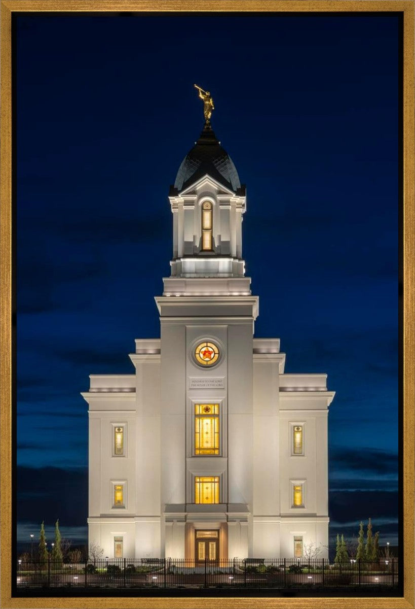 Cedar City Temple Eternal Light Vertical Gallery Wrap