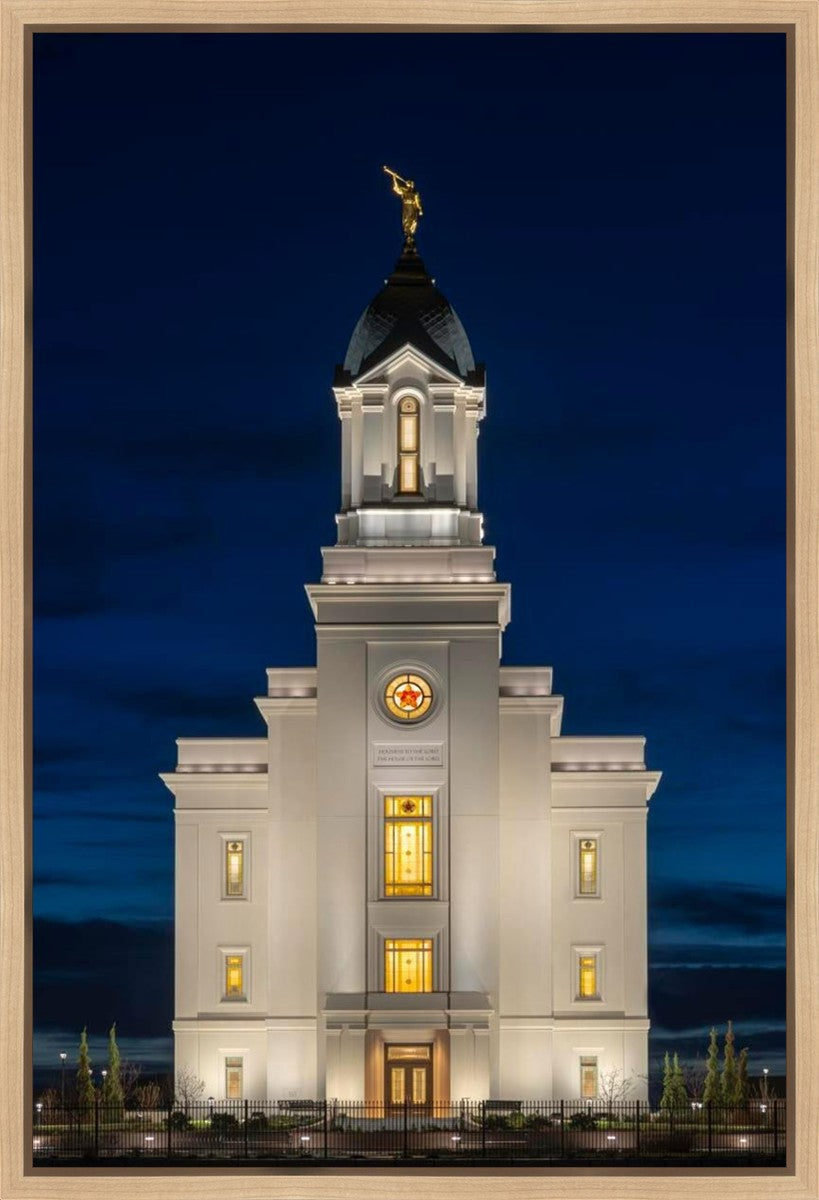 Cedar City Temple Eternal Light Vertical Gallery Wrap