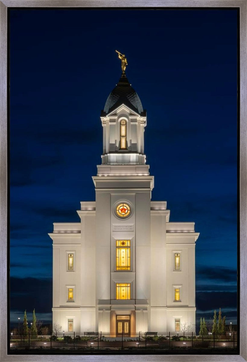 Cedar City Temple Eternal Light Vertical Gallery Wrap