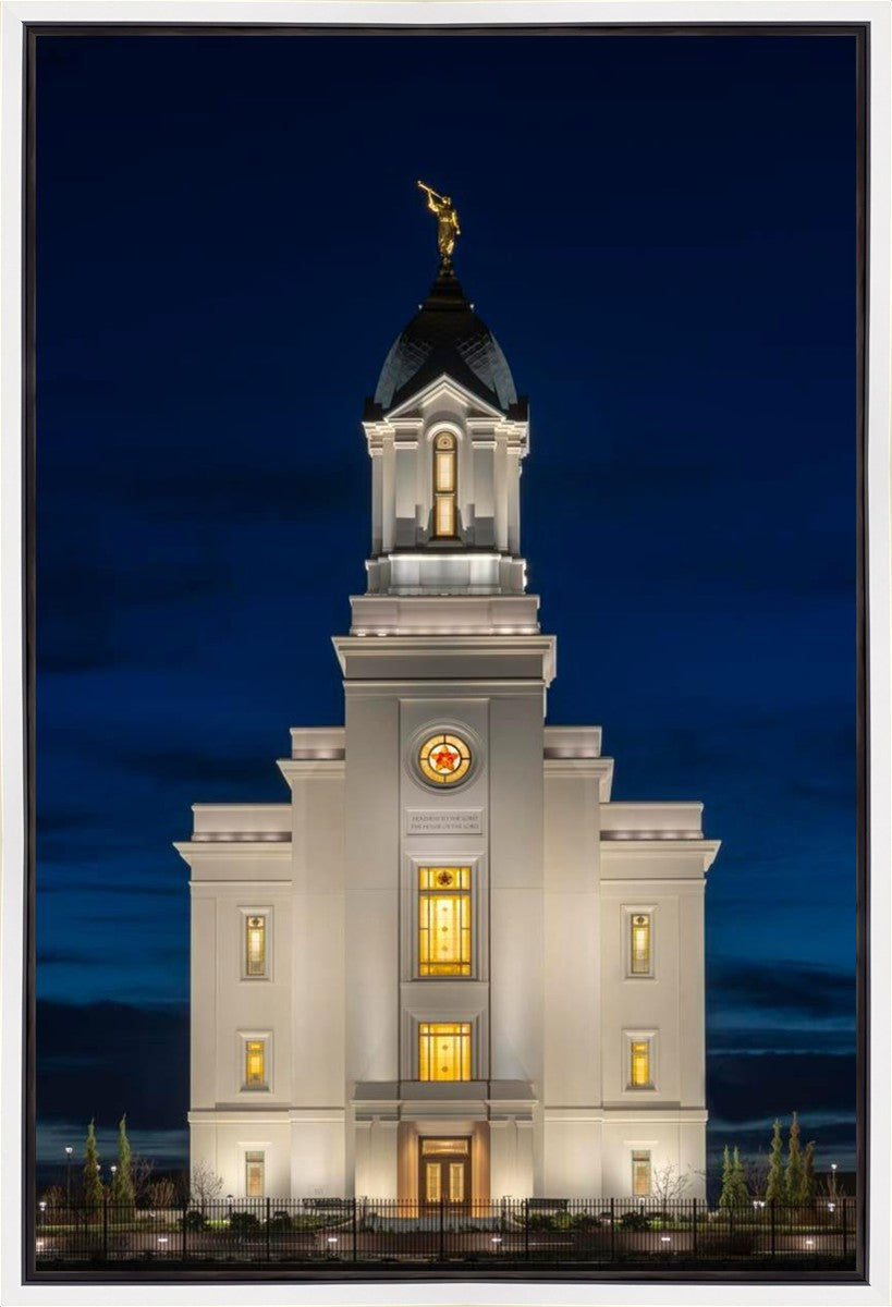 Cedar City Temple Eternal Light Vertical Gallery Wrap