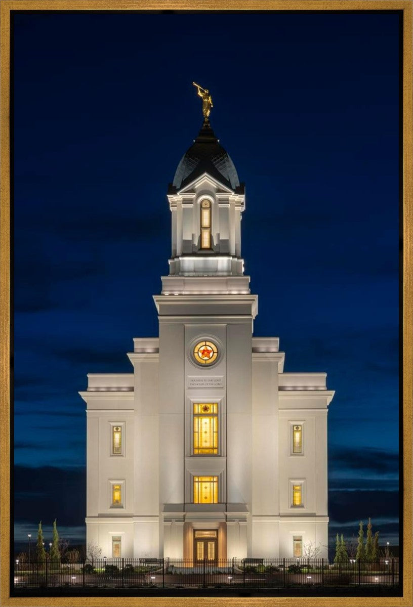 Cedar City Temple Eternal Light Vertical Gallery Wrap