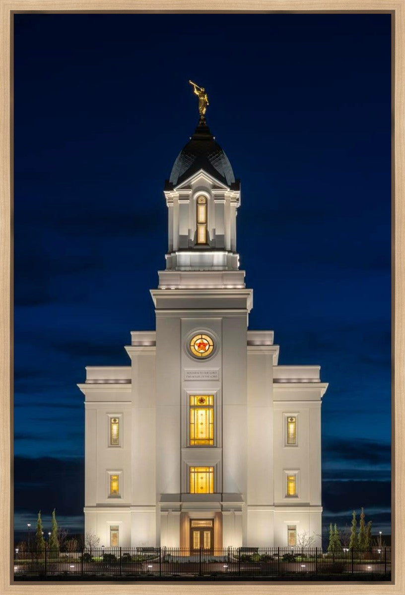 Cedar City Temple Eternal Light Vertical Gallery Wrap