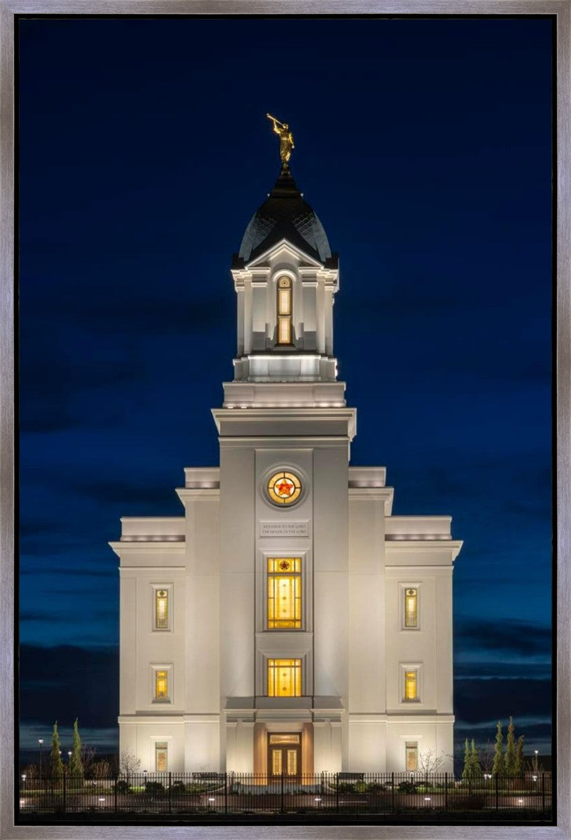 Cedar City Temple Eternal Light Vertical Gallery Wrap