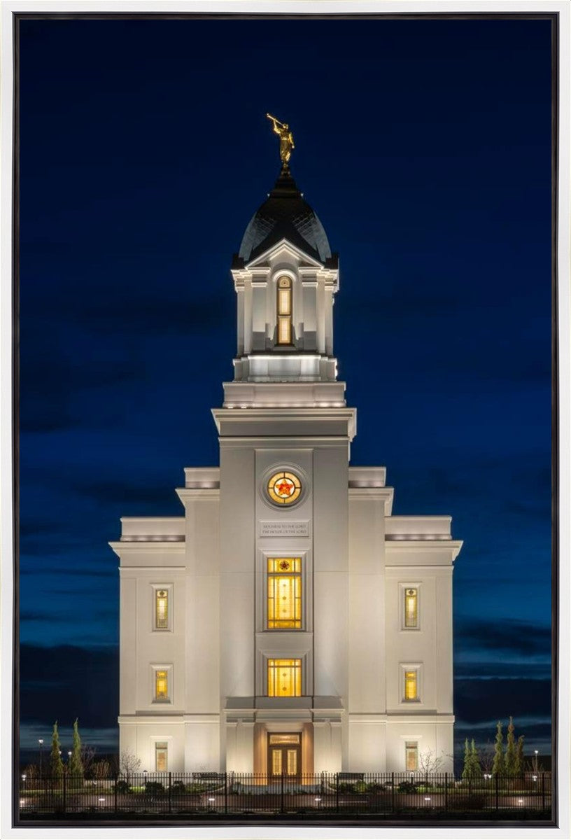 Cedar City Temple Eternal Light Vertical Gallery Wrap