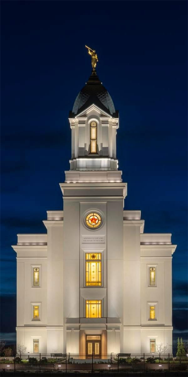 Cedar City Temple Eternal Light Vertical Gallery Wrap