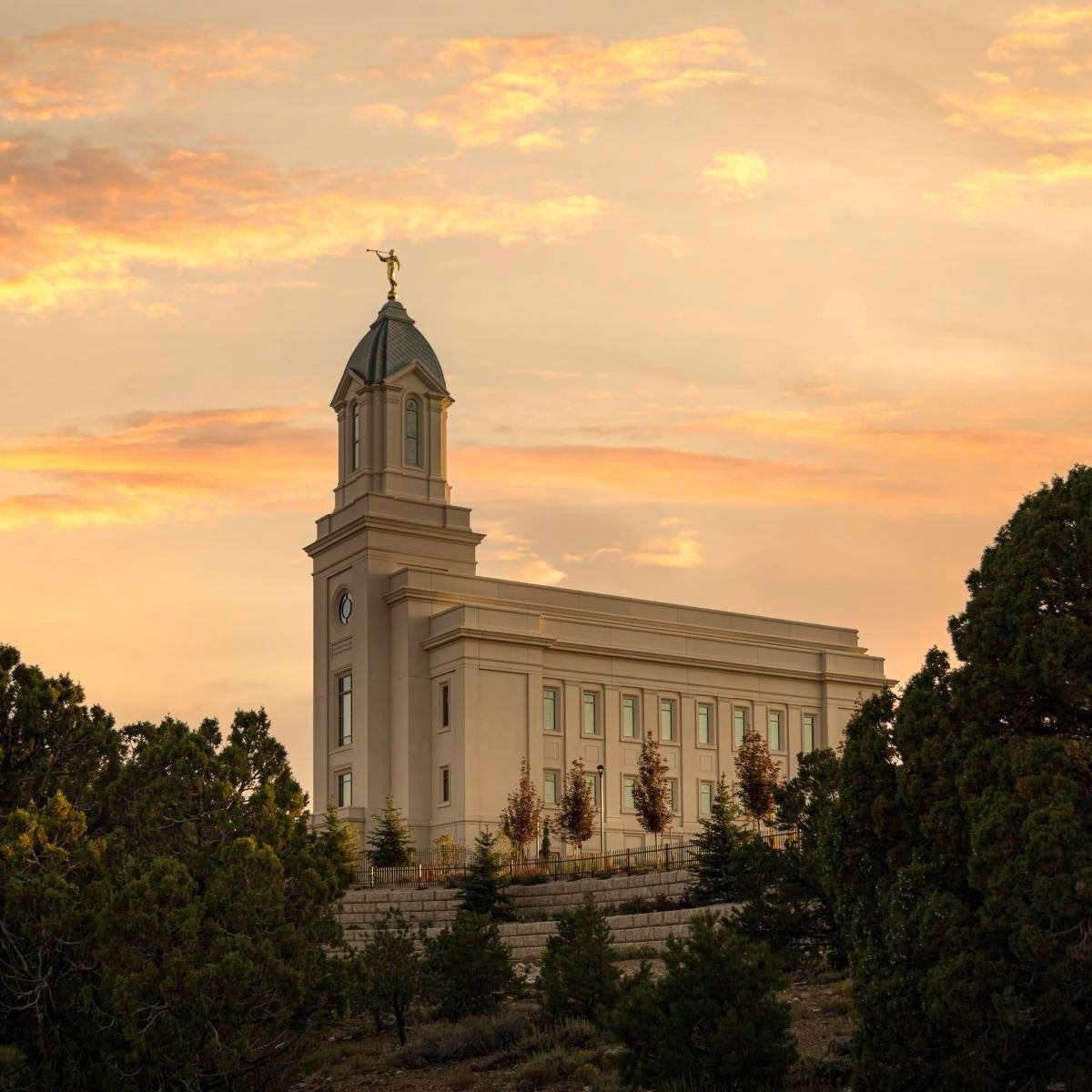 Cedar City Temple Blessings From Above Gallery Wrap