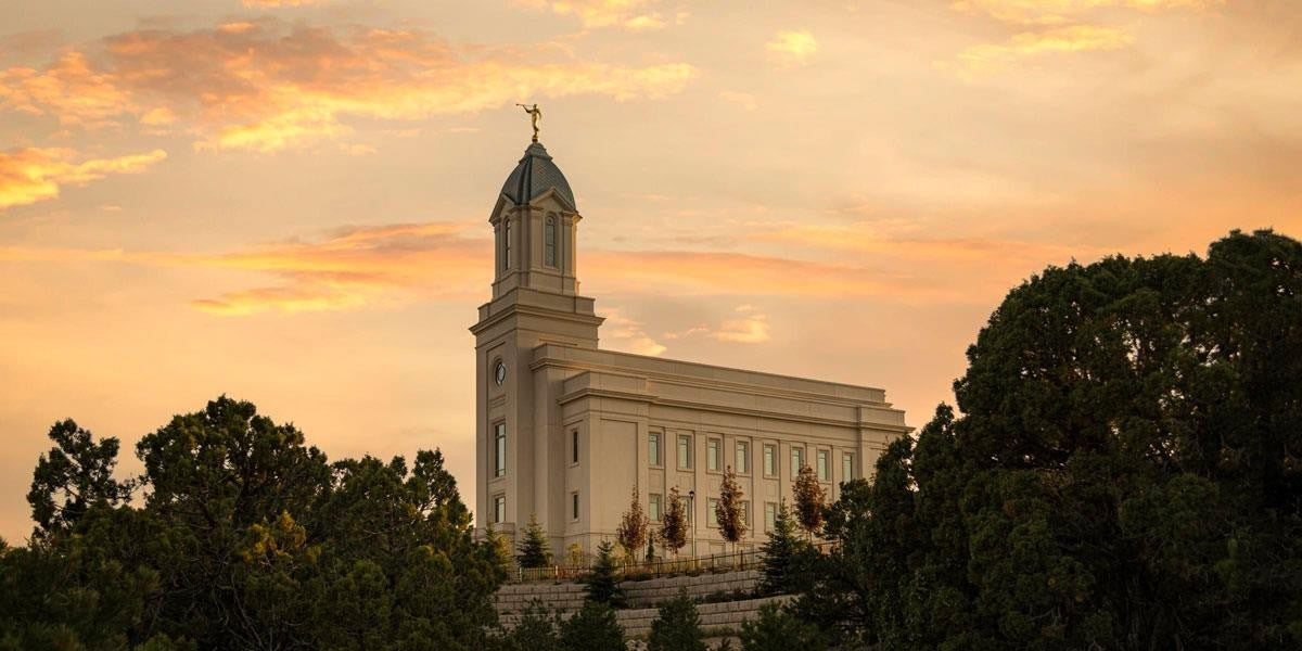 Cedar City Temple Blessings From Above Gallery Wrap