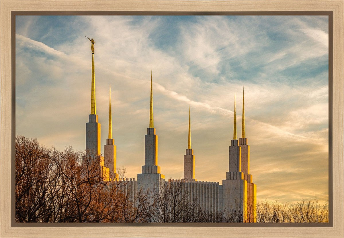 Golden Hour Washington DC Temple Gallery Wrap