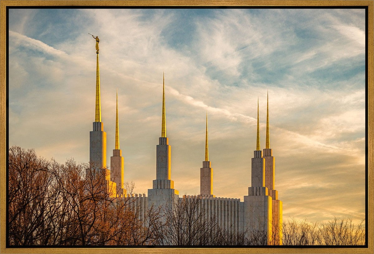 Golden Hour Washington DC Temple Gallery Wrap