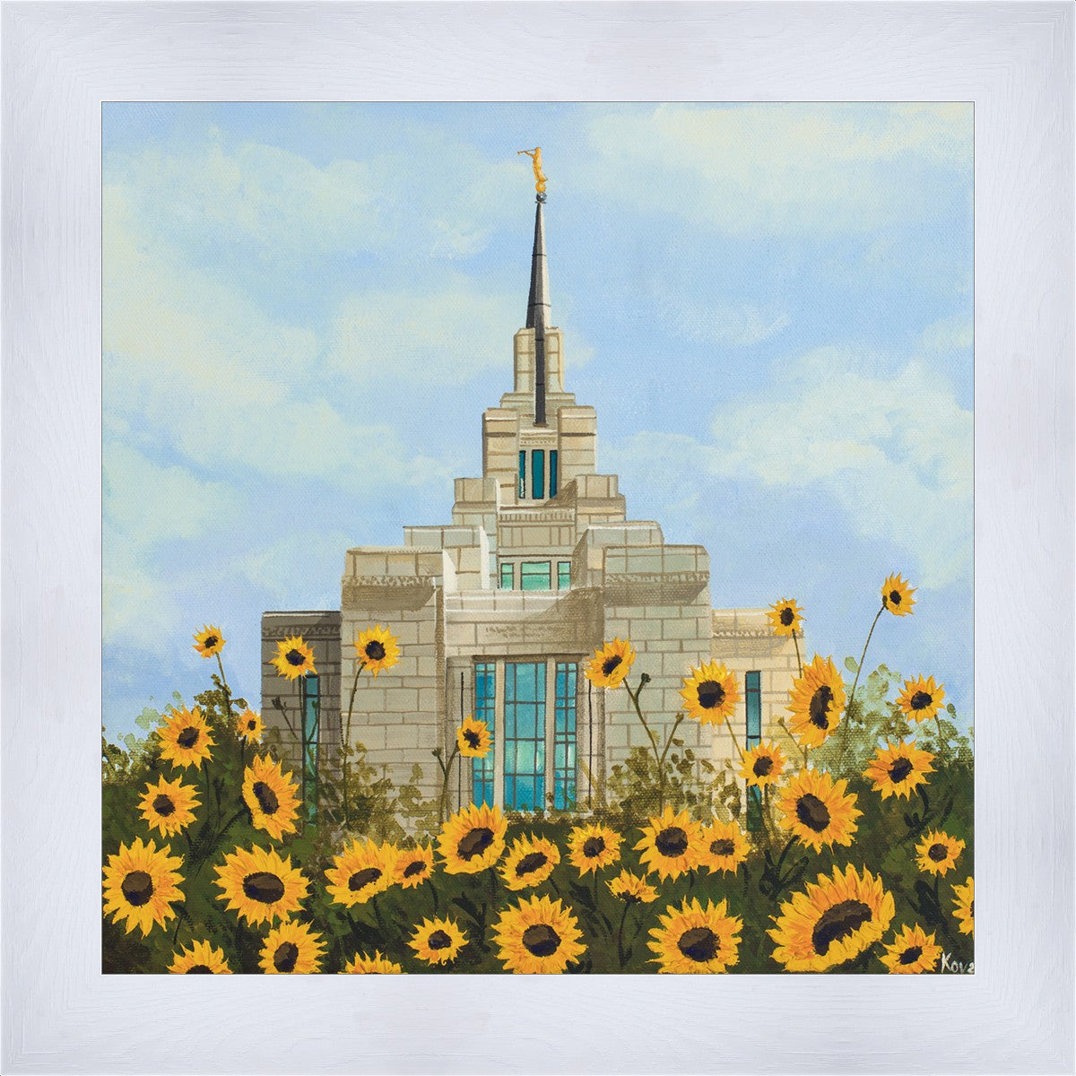 Kyiv Temple with Sunflowers