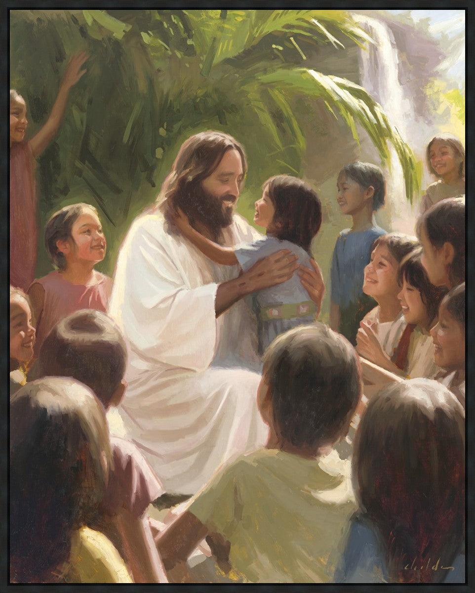 And He Took Their Little Children One by One Large Wall Art Gallery Wrap