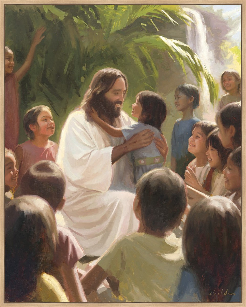 And He Took Their Little Children One by One Large Wall Art Gallery Wrap
