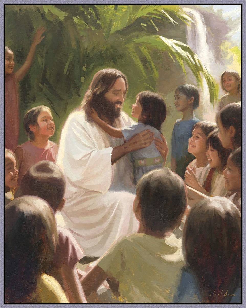 And He Took Their Little Children One by One Large Wall Art Gallery Wrap