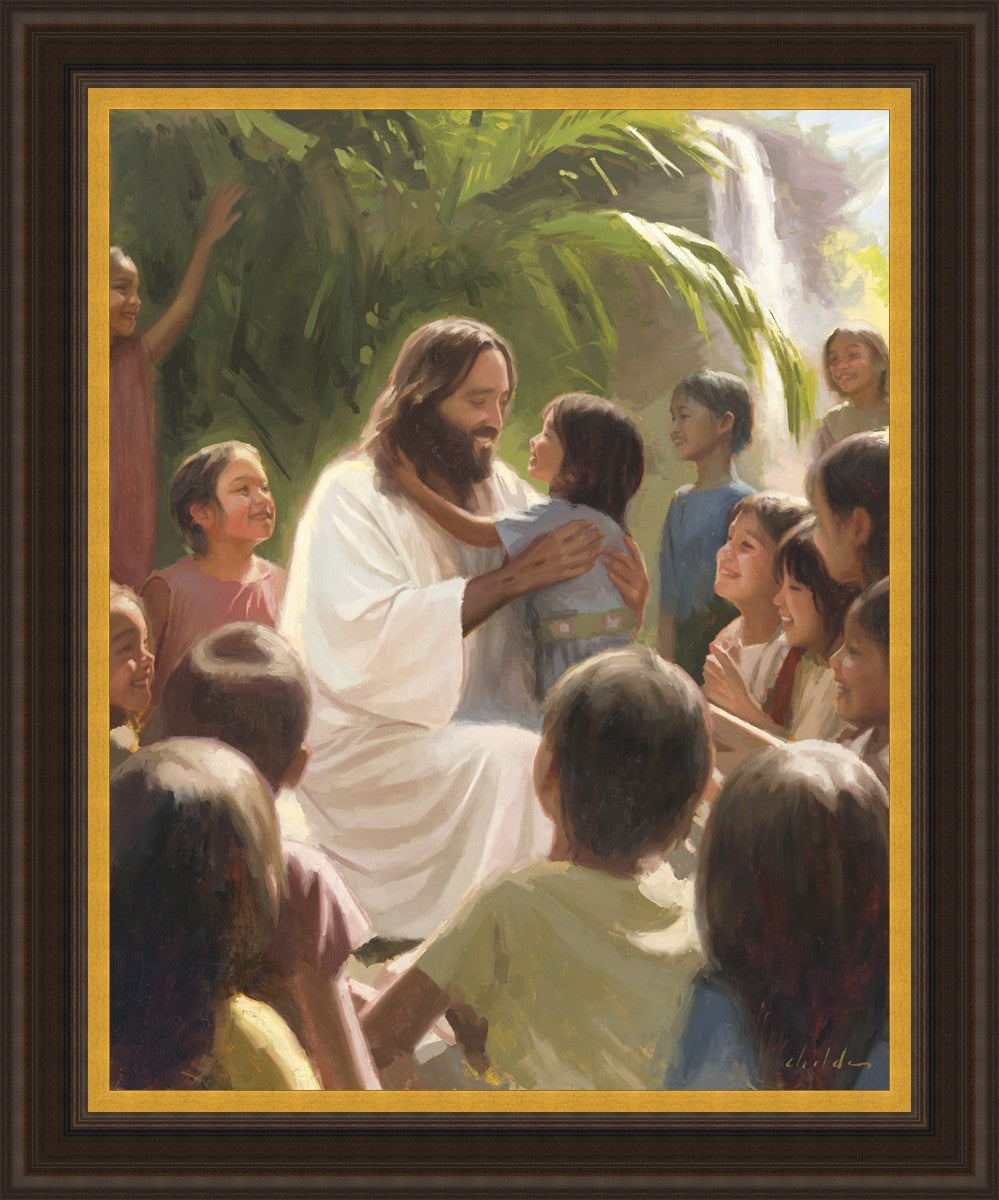And He Took Their Little Children One by One Large Wall Art