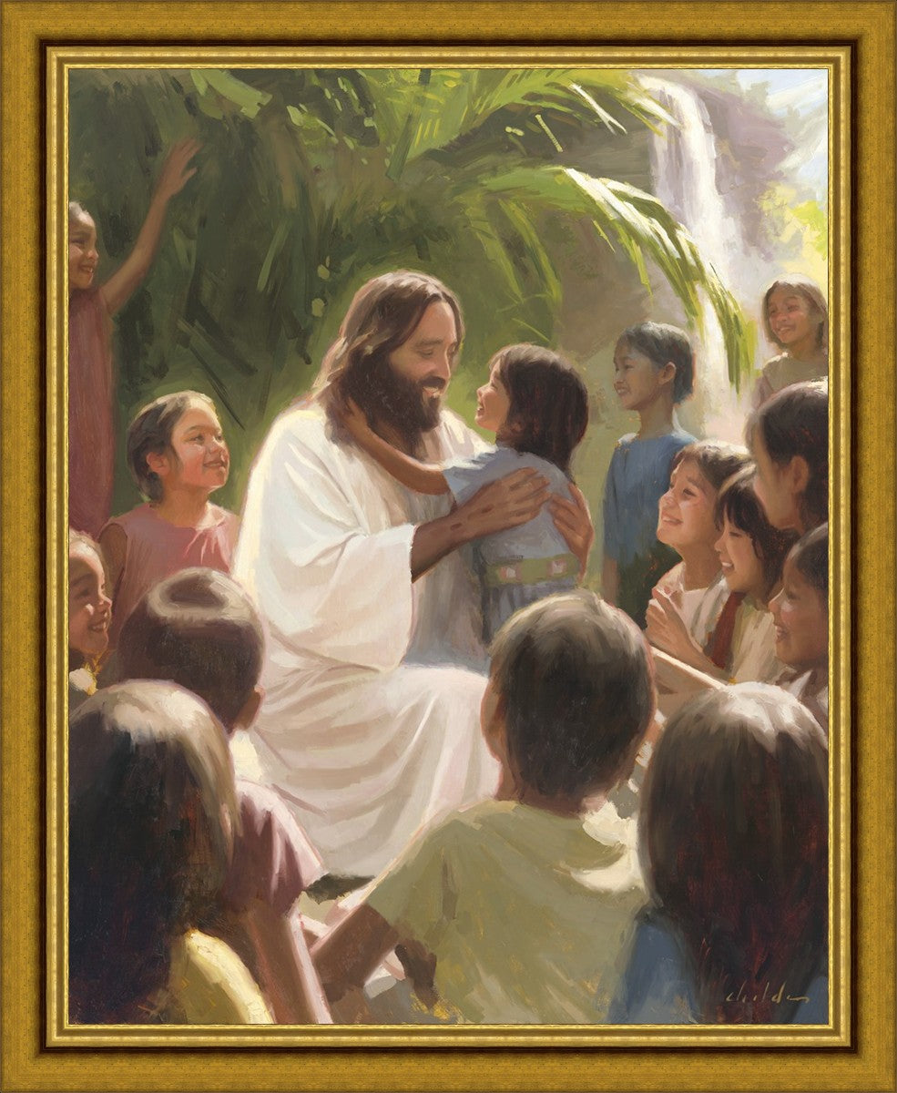 And He Took Their Little Children One by One Large Wall Art