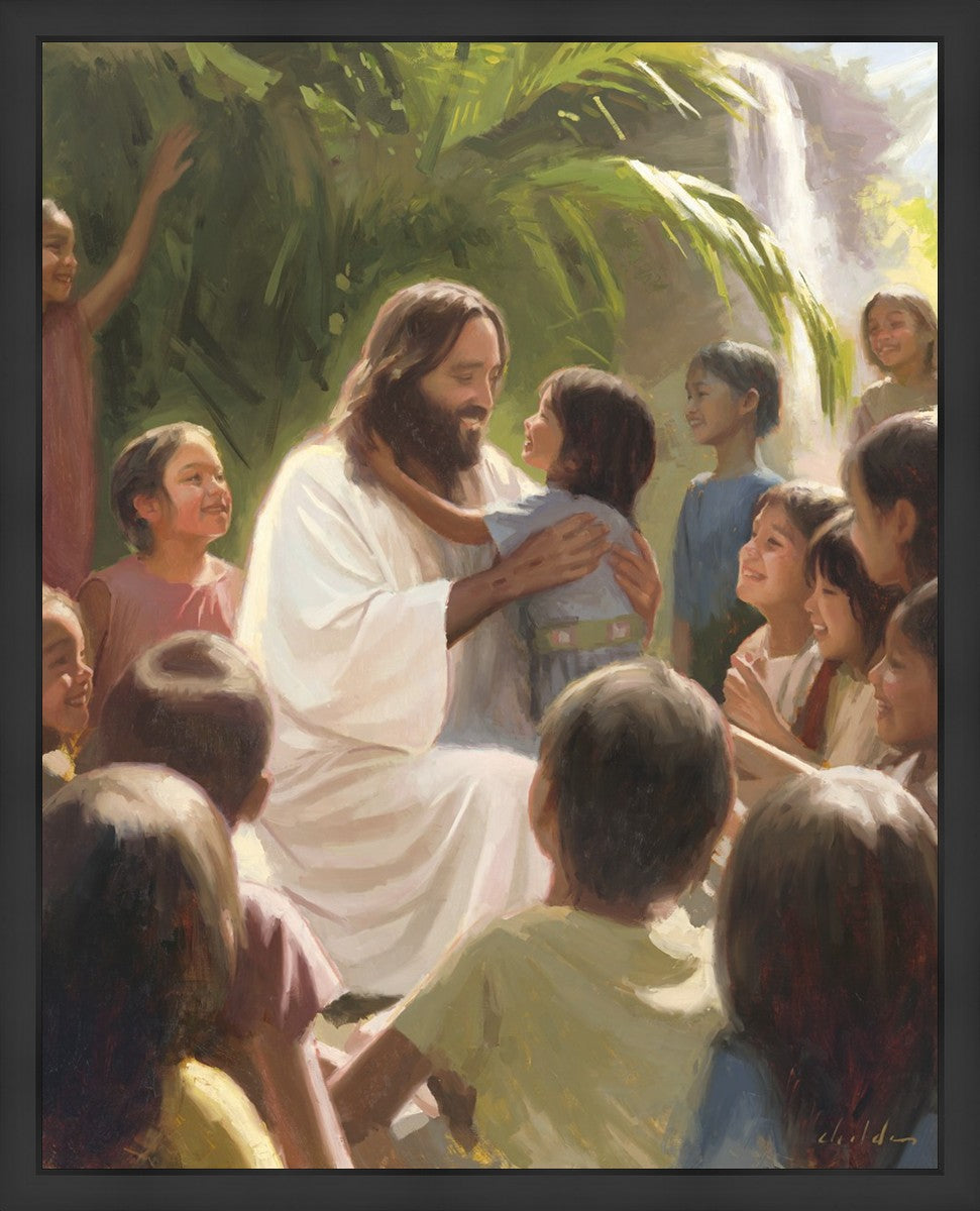 And He Took Their Little Children One by One Large Wall Art