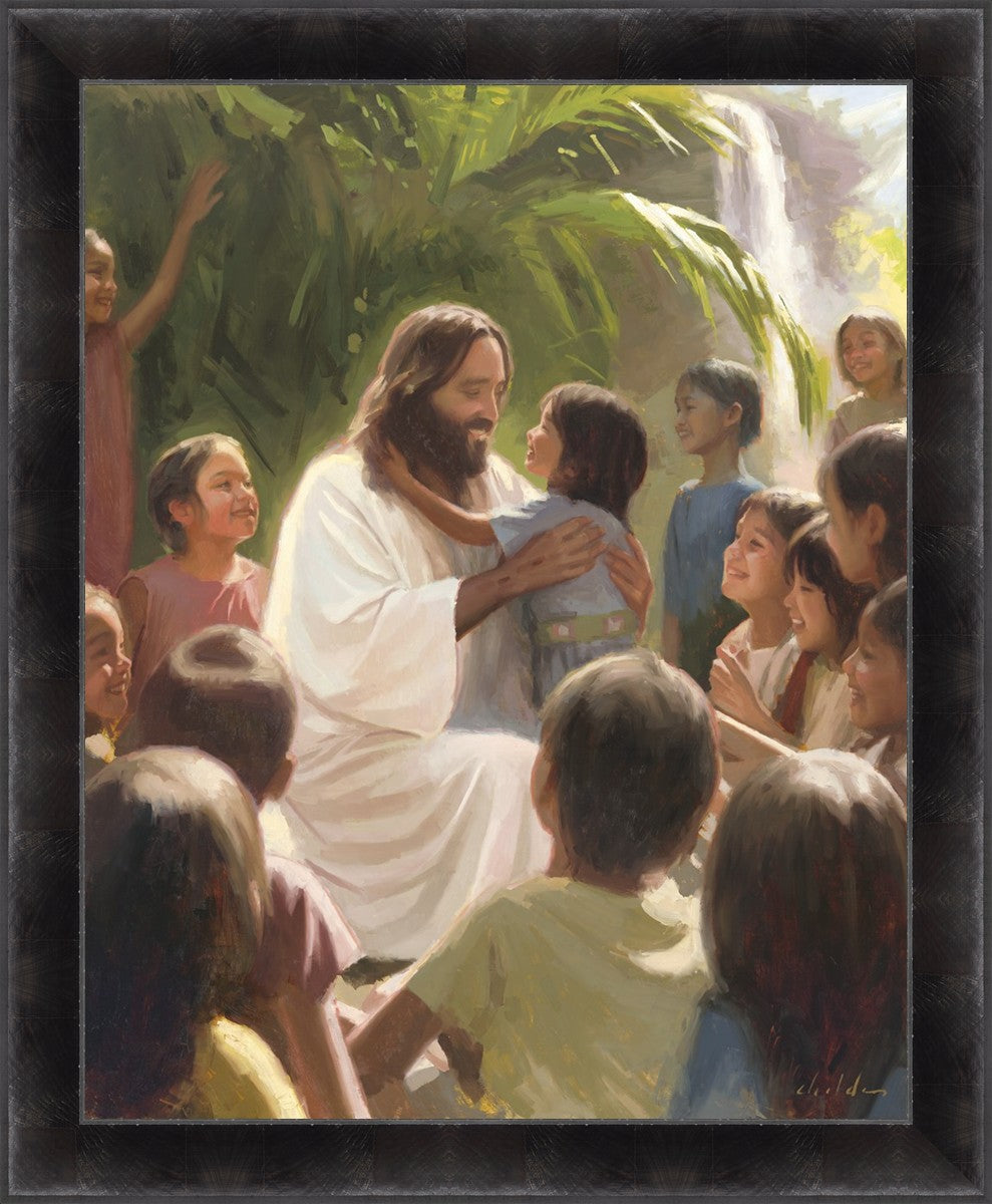 And He Took Their Little Children One by One Large Wall Art