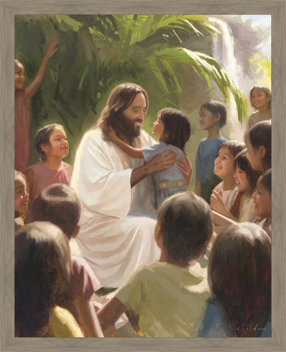 And He Took Their Little Children One by One Large Wall Art