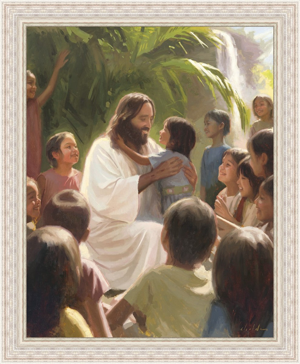 And He Took Their Little Children One by One Large Wall Art