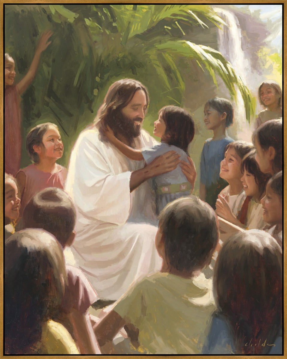 And He Took Their Little Children One by One Large Wall Art Gallery Wrap
