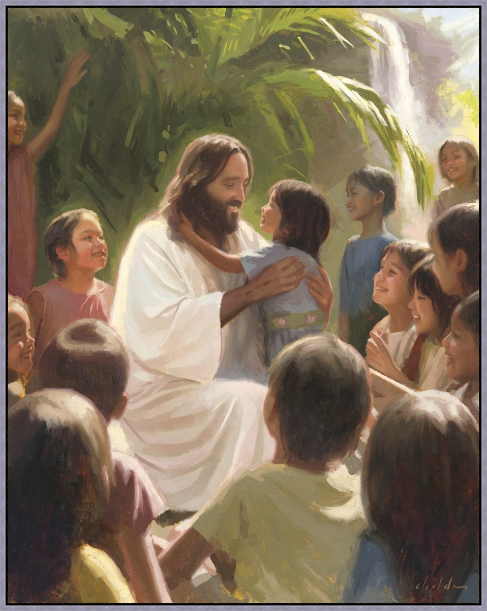 And He Took Their Little Children One by One Large Wall Art Gallery Wrap