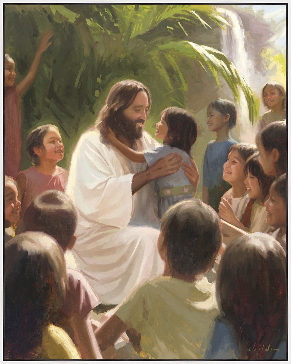 And He Took Their Little Children One by One Large Wall Art Gallery Wrap