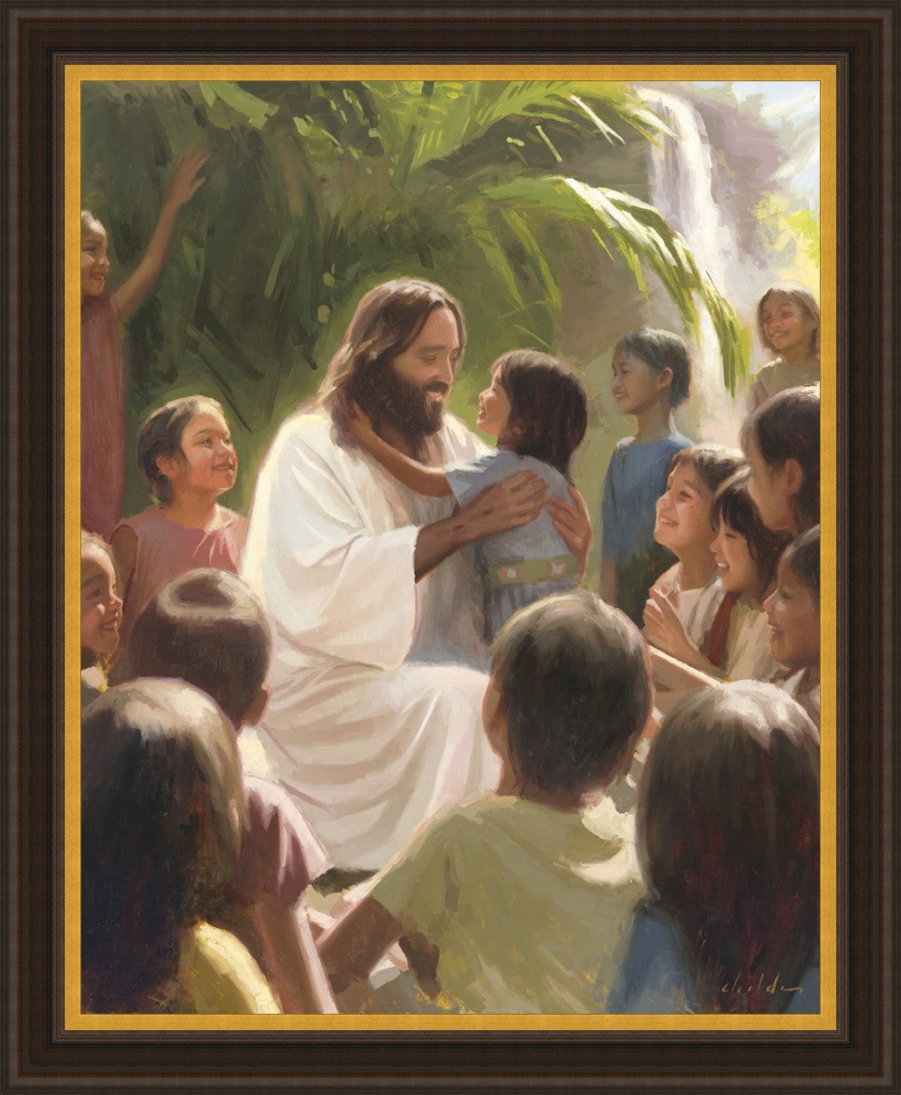 And He Took Their Little Children One by One Large Wall Art