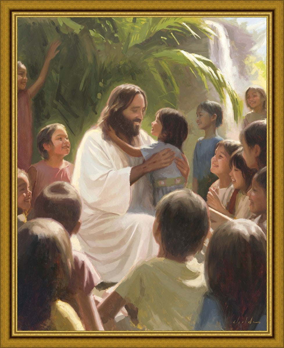 And He Took Their Little Children One by One Large Wall Art