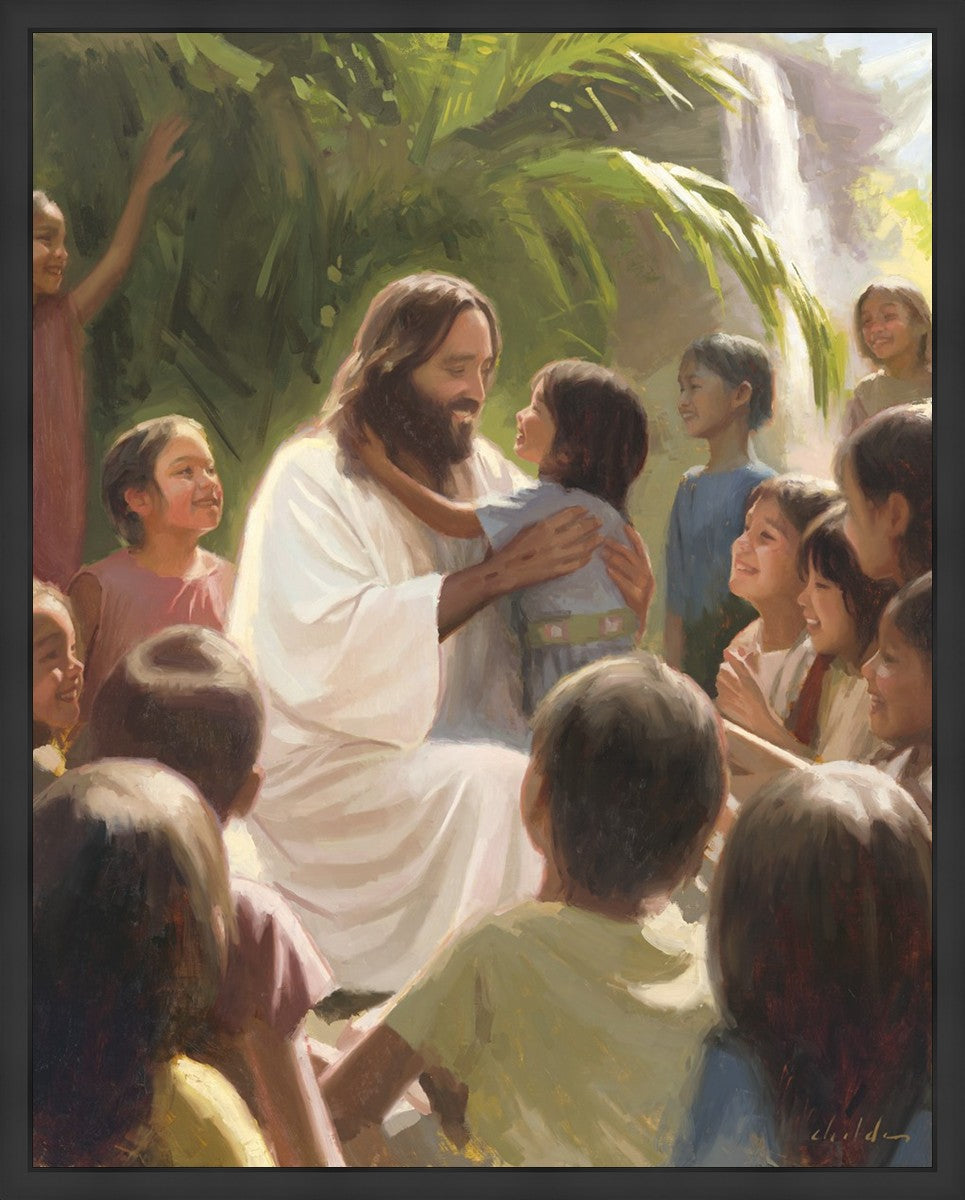 And He Took Their Little Children One by One Large Wall Art