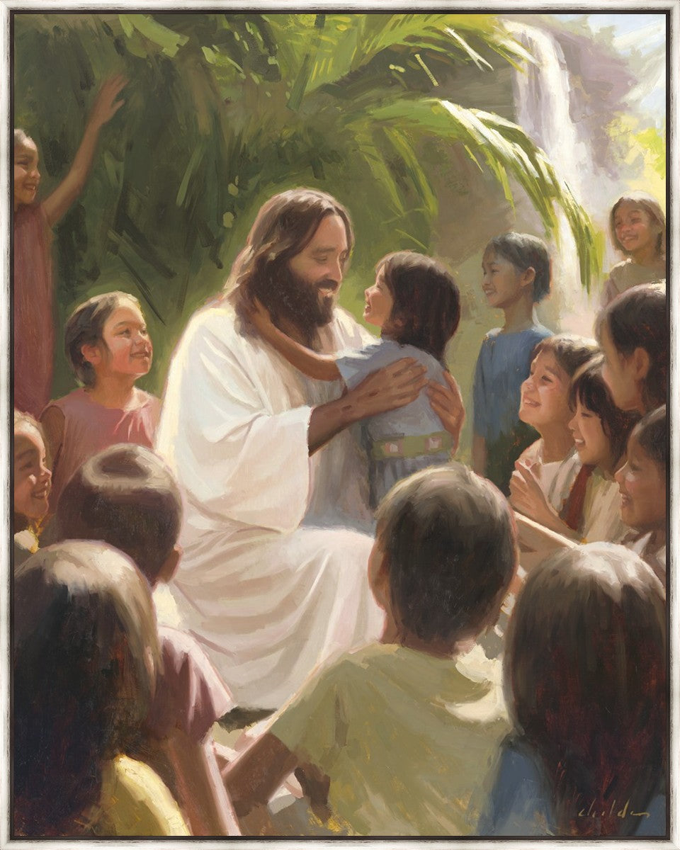 And He Took Their Little Children One by One Large Wall Art