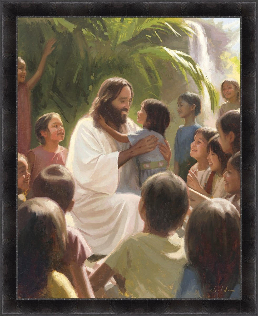 And He Took Their Little Children One by One Large Wall Art