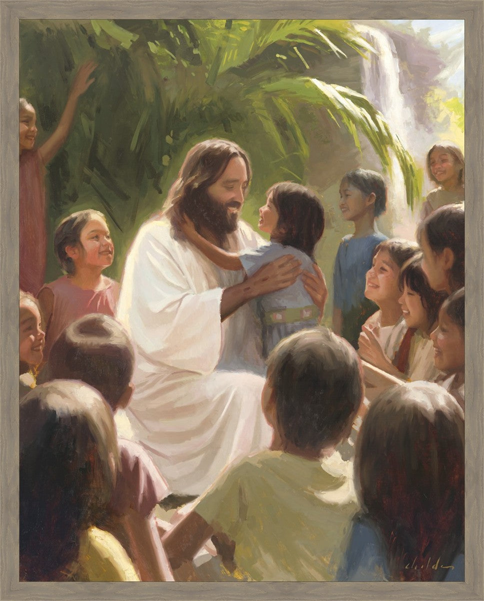 And He Took Their Little Children One by One Large Wall Art