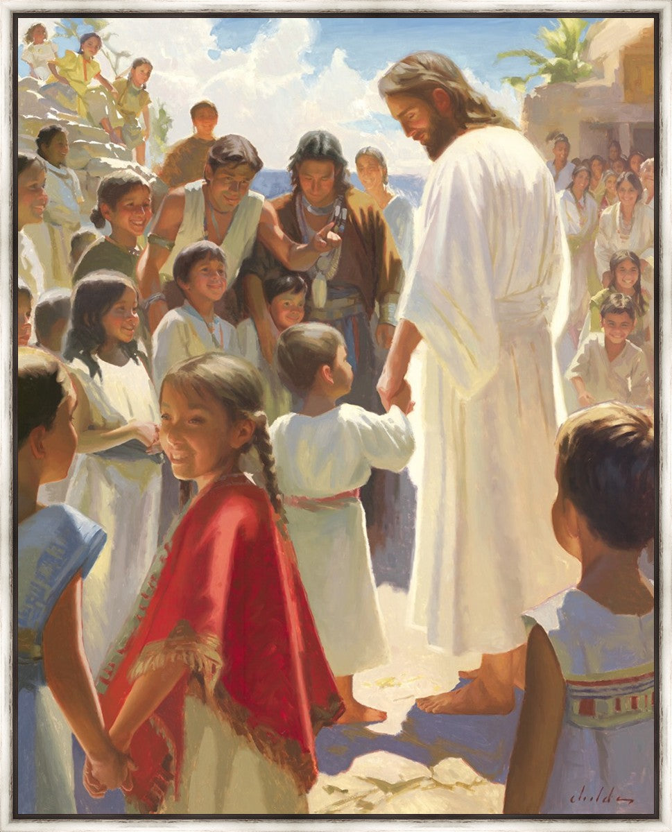 Jesus Stood in The Midst Large Wall Art