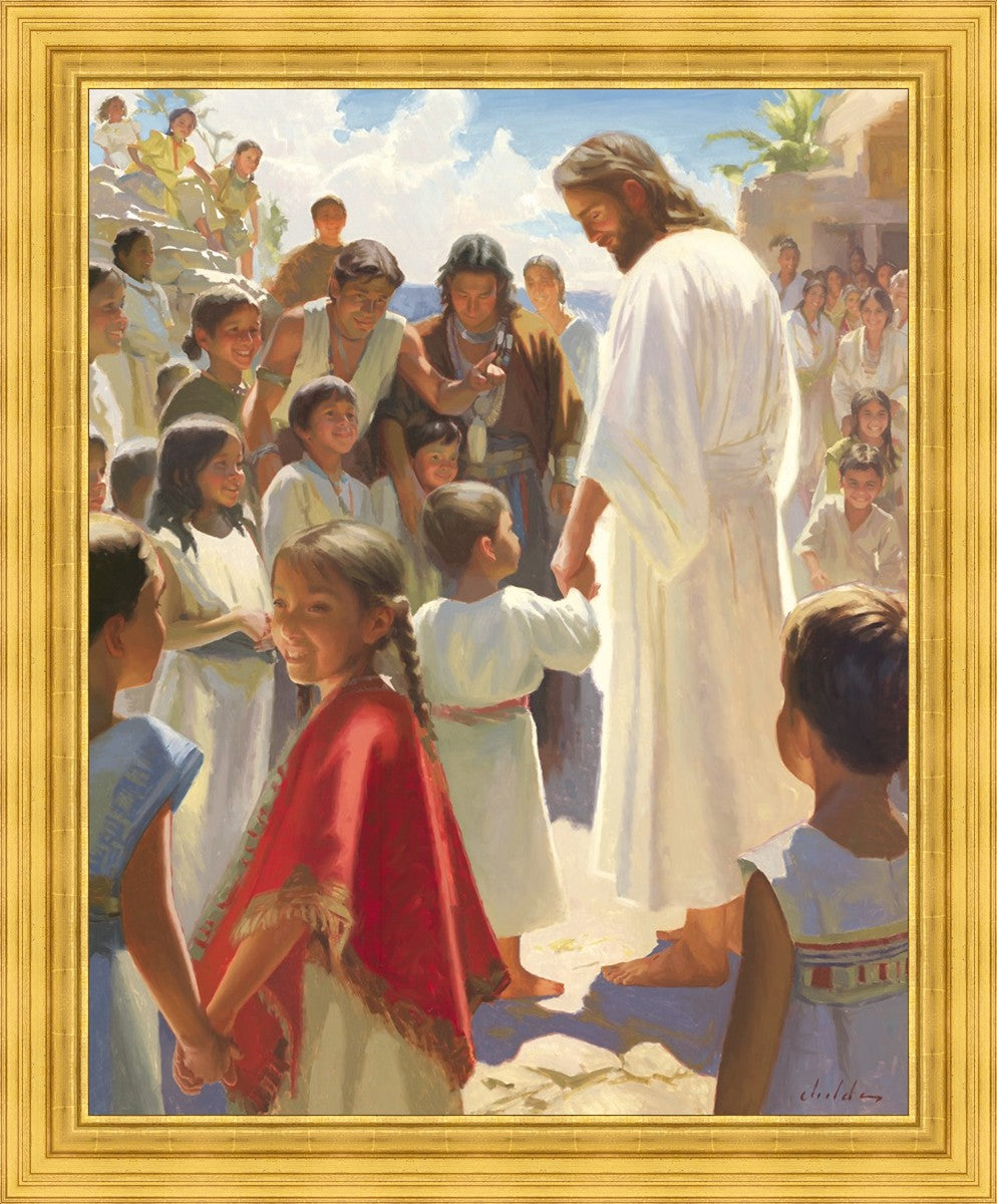 Jesus Stood in The Midst Large Wall Art