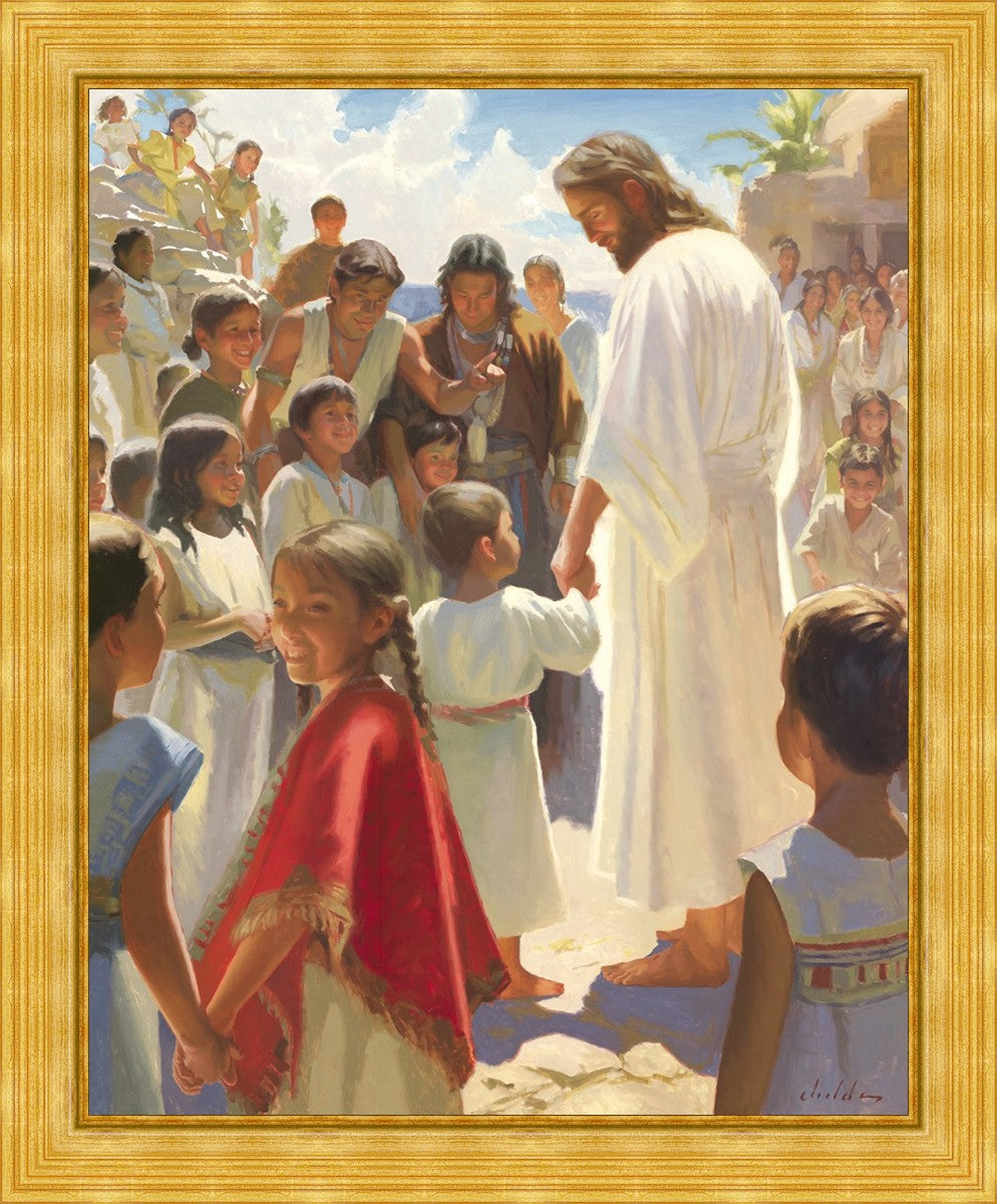 Jesus Stood in The Midst Large Wall Art
