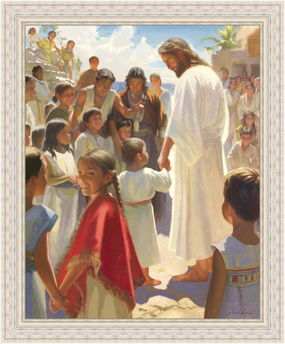 Jesus Stood in The Midst Large Wall Art
