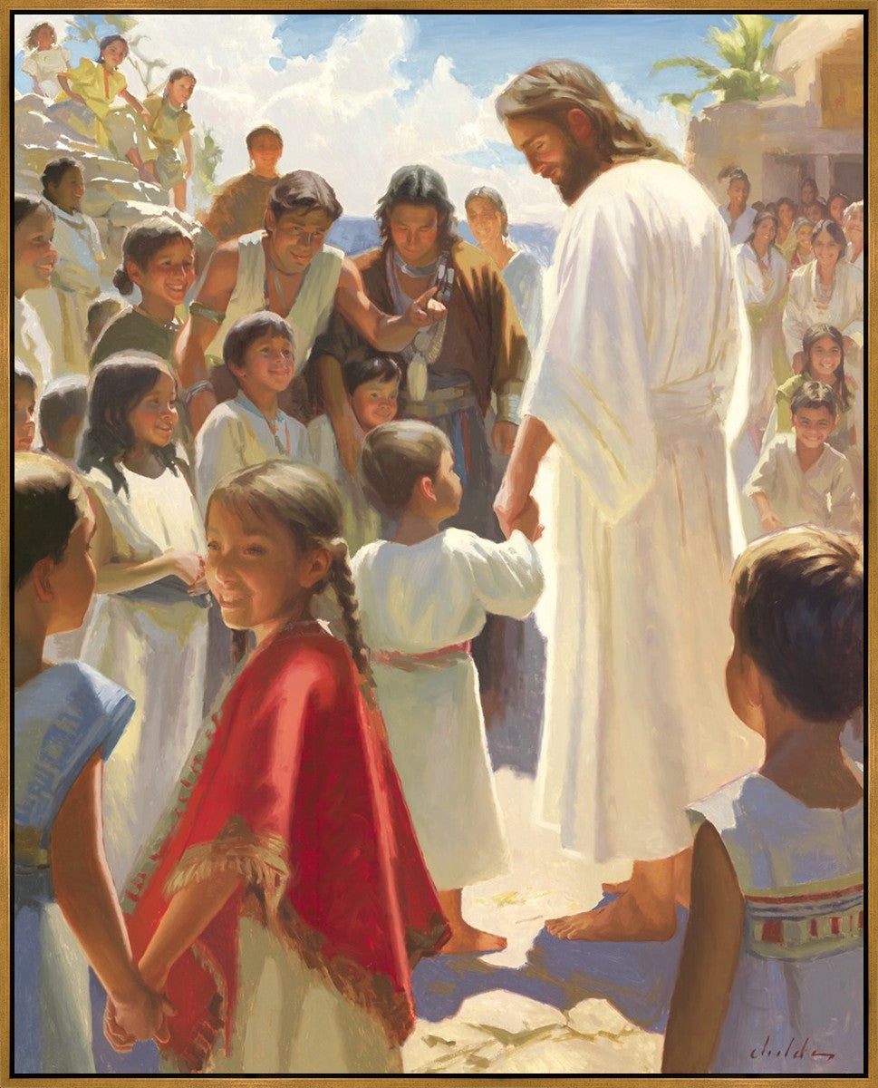 Jesus Stood in The Midst Large Wall Art Gallery Wrap