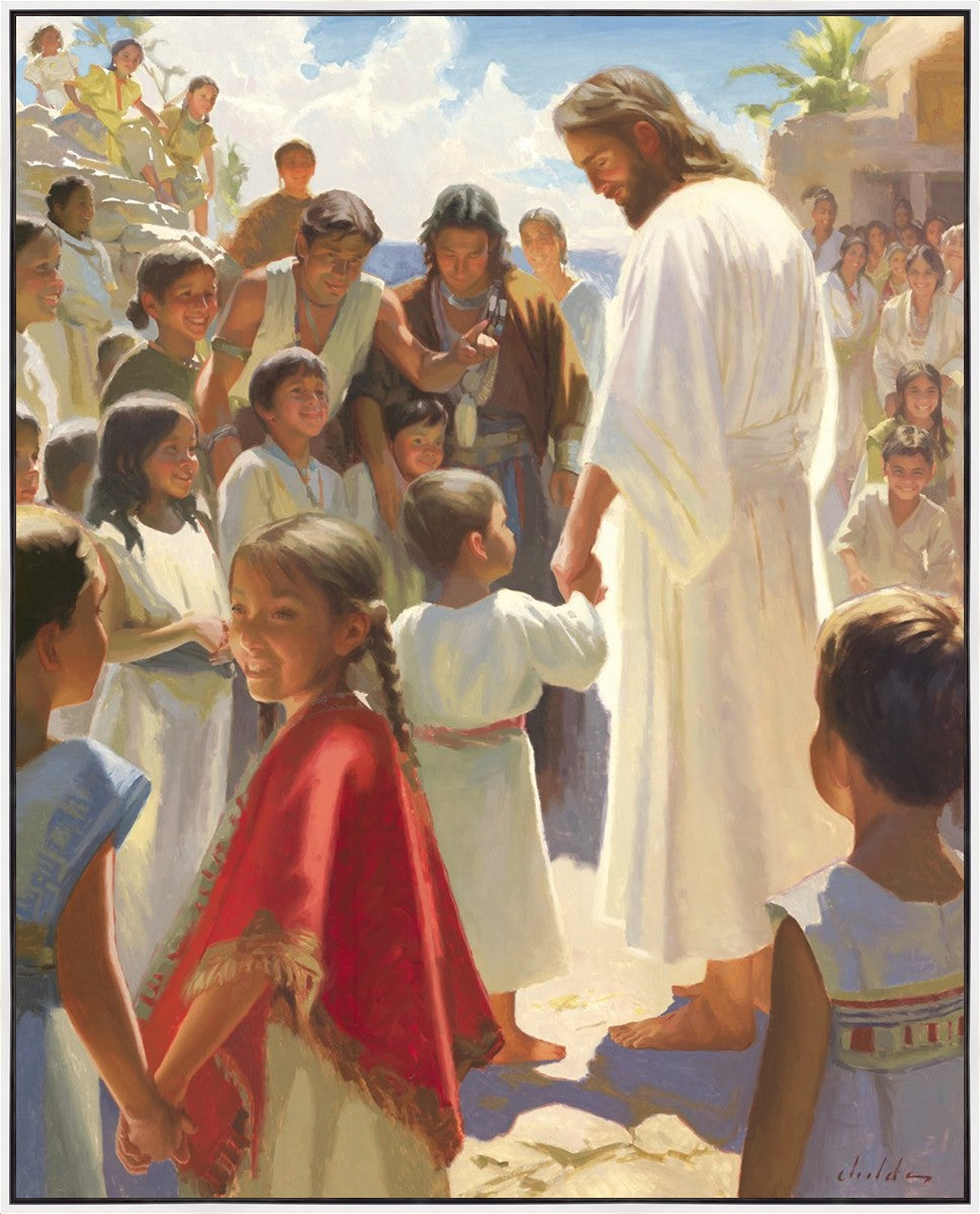 Jesus Stood in The Midst Large Wall Art Gallery Wrap