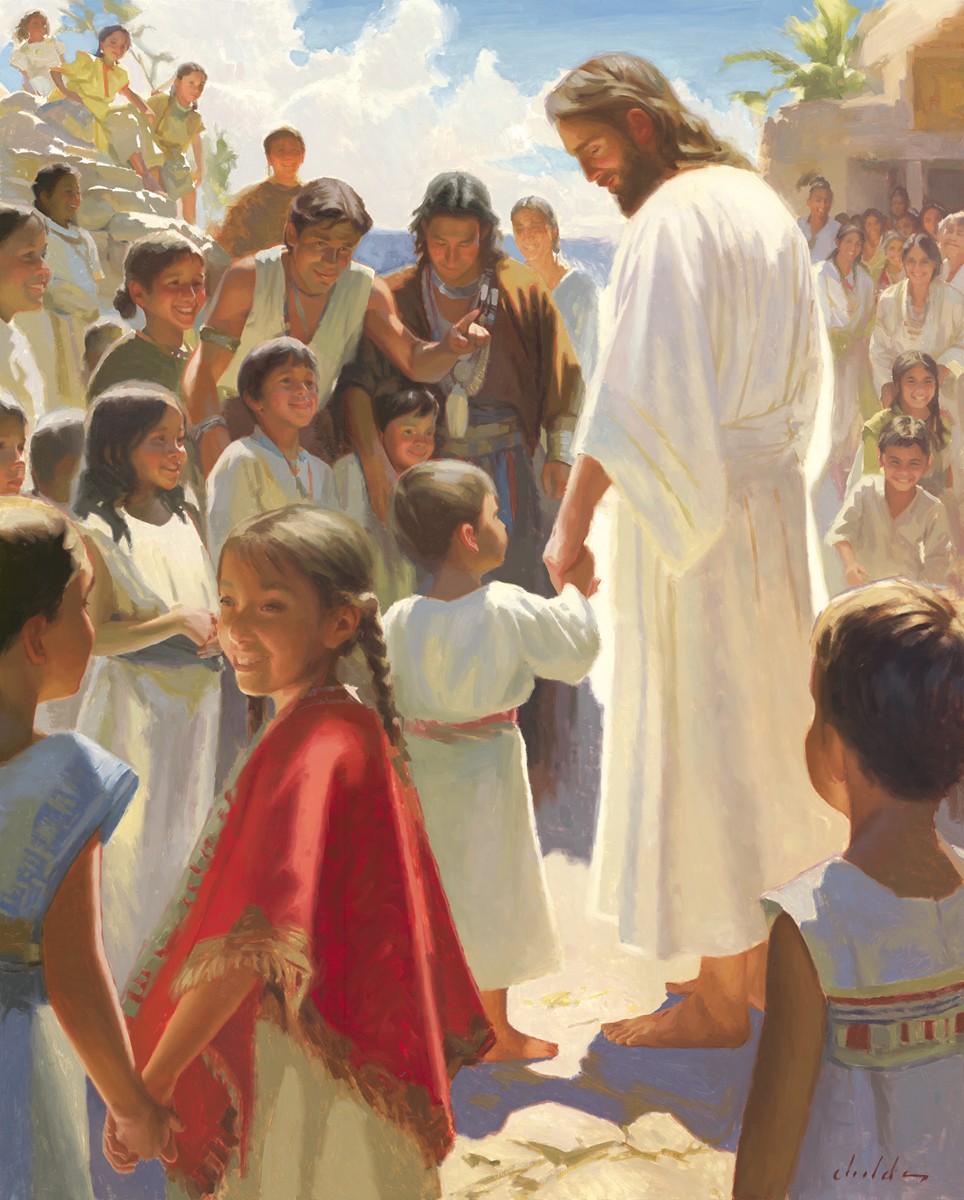Jesus Stood in The Midst Large Wall Art