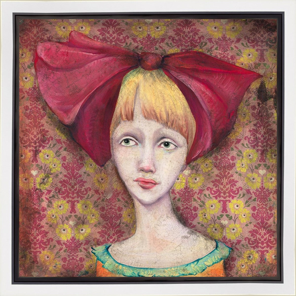 Clara Thoughtfully Considered Whether Or Not Her Red Ribbon Truly Brought Her Luck Gallery Wrap