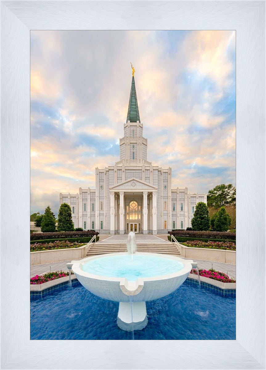 Houston Fountain Sunset