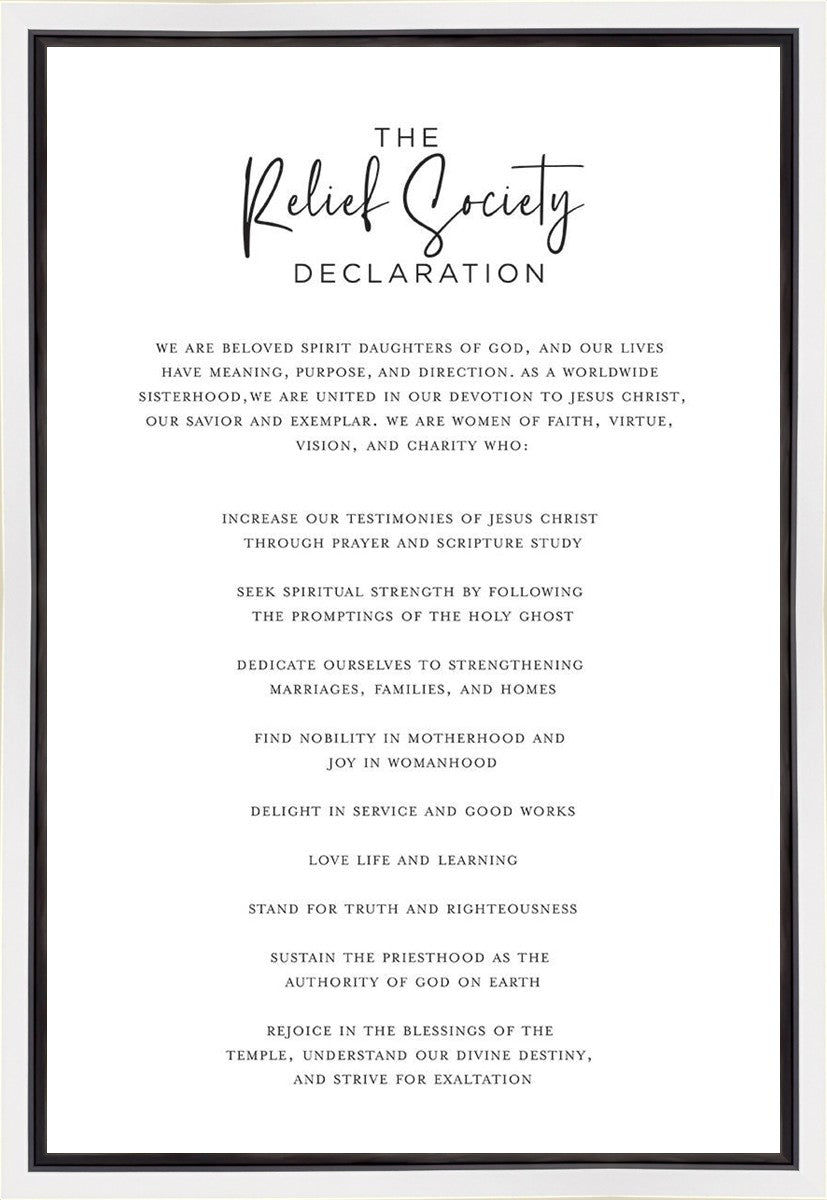 The Relief Society Declaration