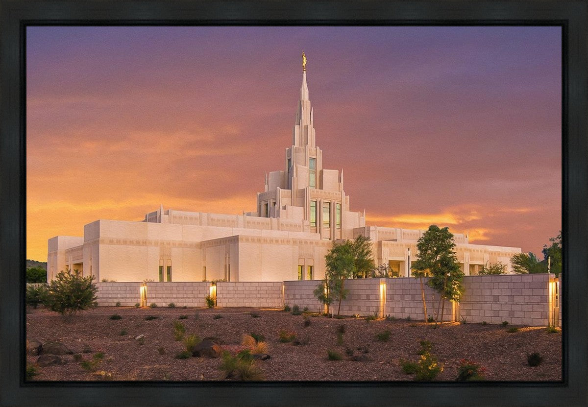 Phoenix Temple Sunset Gallery Wrap