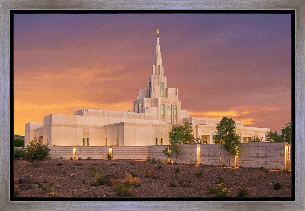 Phoenix Temple Sunset Gallery Wrap